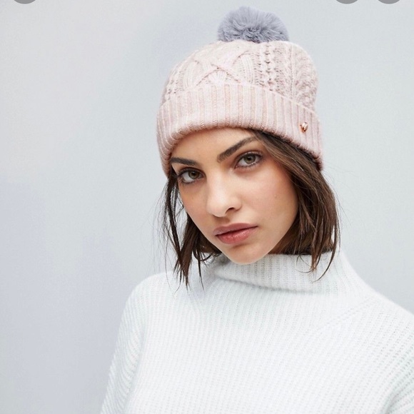 Ted Baker Cable Knit Bobble Hat - Picture 6 of 6
